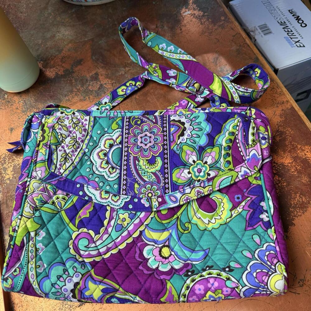Vera Bradley TABLET HIPSTER Heather Retired Pattern Crossbody Purse Excellent